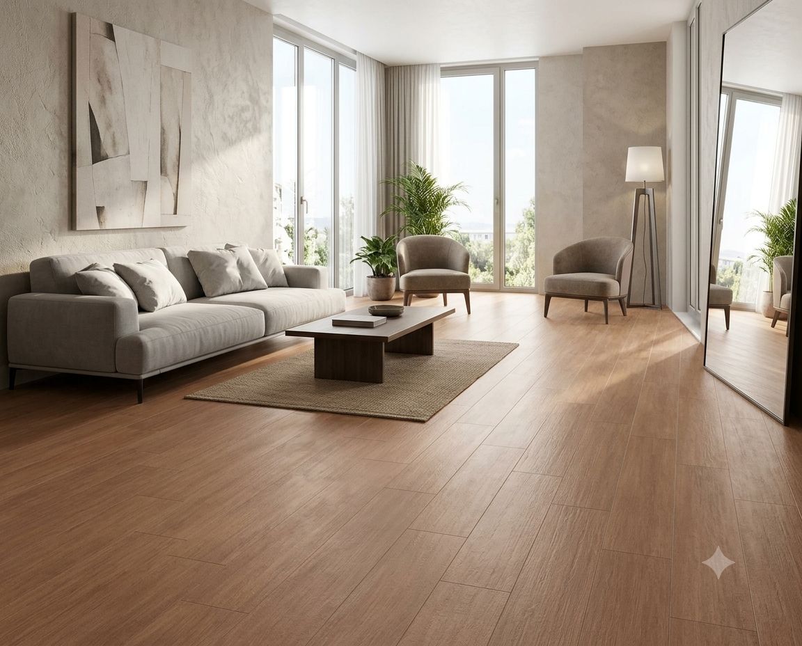 $ 10.990 M2 GRES CERAMICO CAUHITA BROWN 15.4X60 CMS    CAJA  1.56 M2
