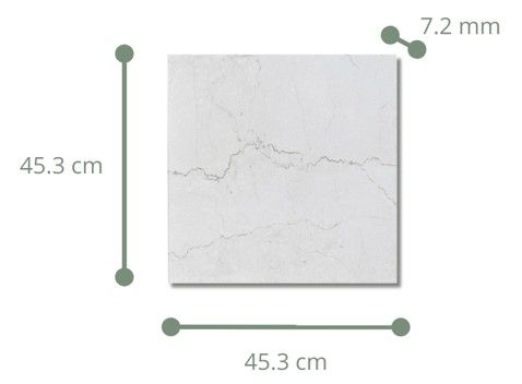 $8.990 M2 CERAMICA MARMI TIZA   45.3X45.3 CMS CAJA 2.26 M2