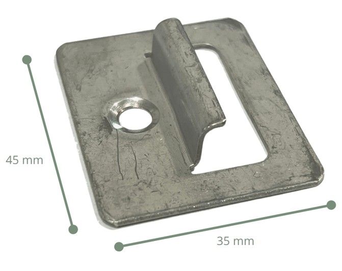 $ 500  UNIDAD BUKLE 35MMX45MM PARA INSTALACION  WALL PANEL, BOLSA 10 UNIDADES