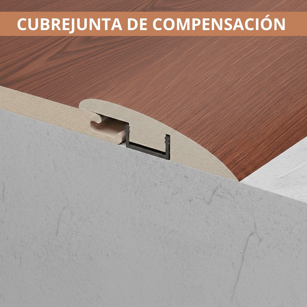 $ 9.990 TIRA  CUBREJUNTA COMPENSACION 1X4.5X240 CM NOGAL