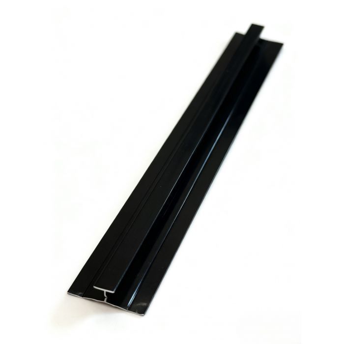$6.990 TIRA PERFIL ALUMINIO UNION PANEL SPC COLOR NEGRO LARGO 2.4 MT