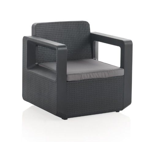 $199.900  JUEGO TERRAZA VENUS TETE A TETE GRAFITO 3 PIEZAS