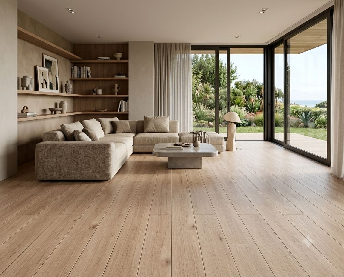 $9.990 M2 CERAMICA  HAYA BEIGE 18X56 CMS  CAJA 2,00 M2