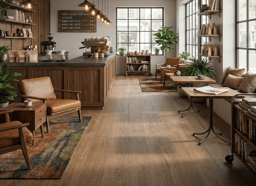 $ 22.990 M2 PORCELANATO LARIX WENGE MATE 30X150 CMS CAJA 1,35 M2