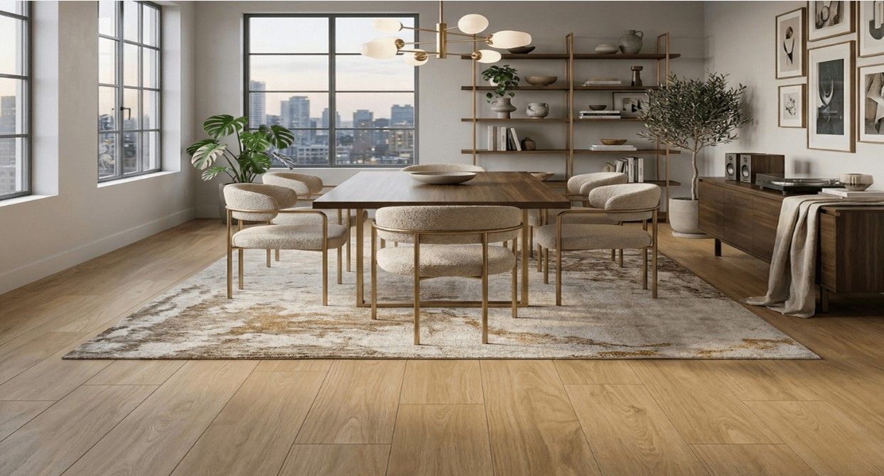 $ 22.990 M2 PORCELANATO NAMUR ROBLE  23.3X120 CMS CAJA 1,68 M2