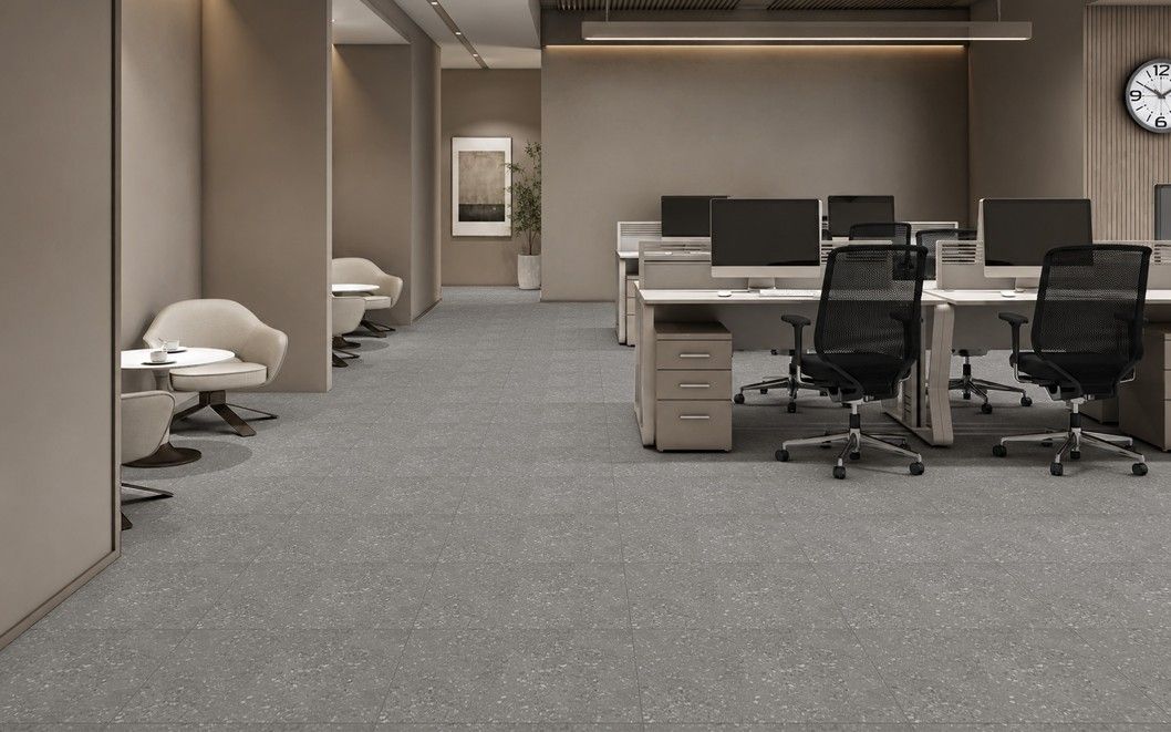 $8.990 M2 CERAMICA TERRAZO SILVER 56X56 CMS  CAJA 2,27 M2