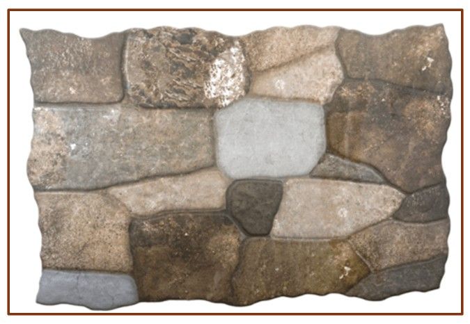 $ 13.990 M2 GRES FACHALETA OLYMPIA  GREY 38x57 CMS CAJA 1.74 M2