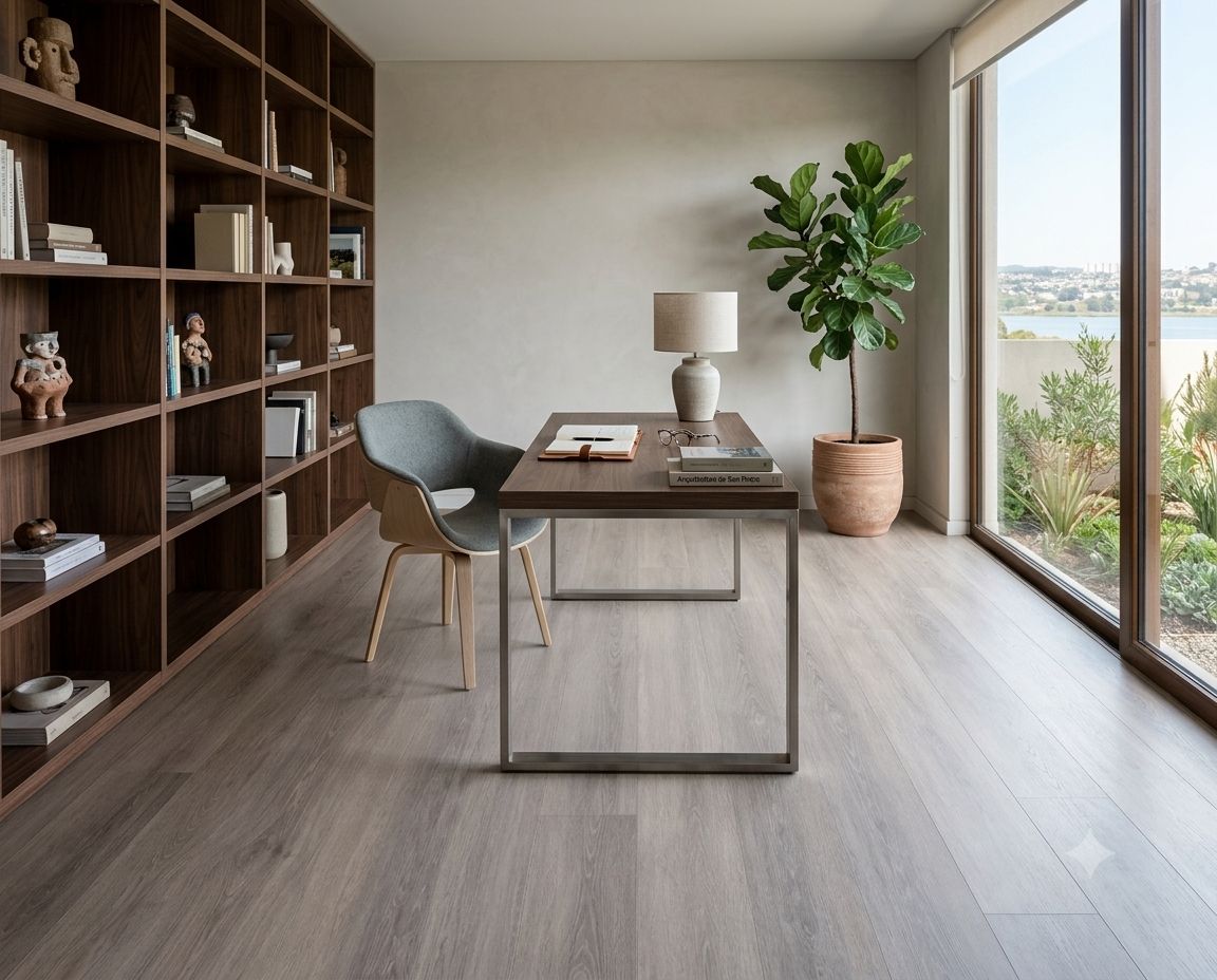 $9.490 M2  PISO FLOTANTE  8.3 MM GRIS OAK 19.8 CM X 1.218 MT CAJA  2,41164 M2