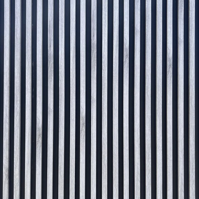 $5.990 UNI PLANCHA WOOD PANEL 15 CM X 240 MT   * PACK 10 UNIDADES * RINDE 3.6 M2  MODELO SLATS  CENIZA
