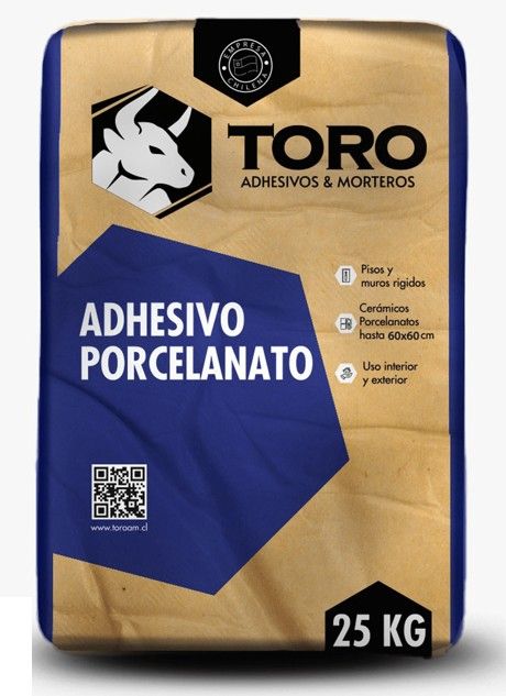 $ 9.990  SACO ADHESIVO PORCELANICO DOBLE ACCION TORO 25 KG
