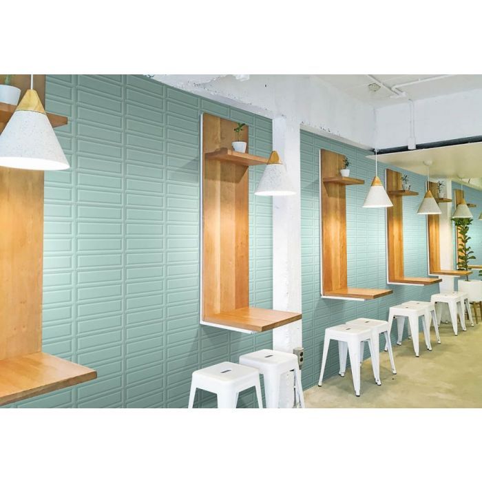 $ 8.990 M2 CERAMICA RECTANGULO VERDE 32X62 CMS  CAJA 2 M2