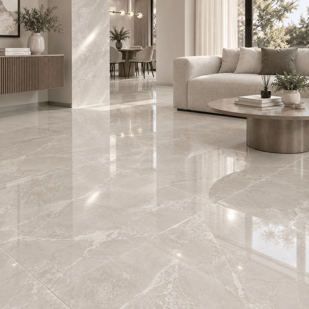 $14.990 M2  PORCELANATO PULIDO GLITER 60X60 CMS  CAJA 1,44 M2