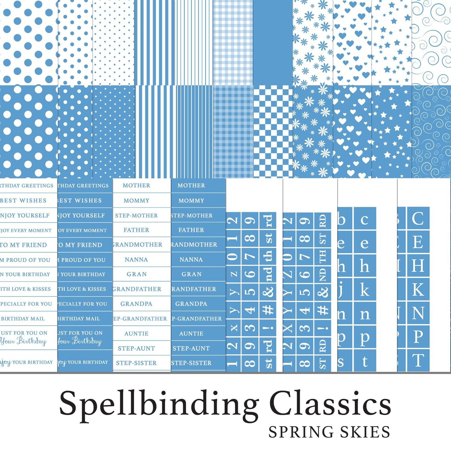 Spellbinding Classics Blues Spring Skies Digital Kit