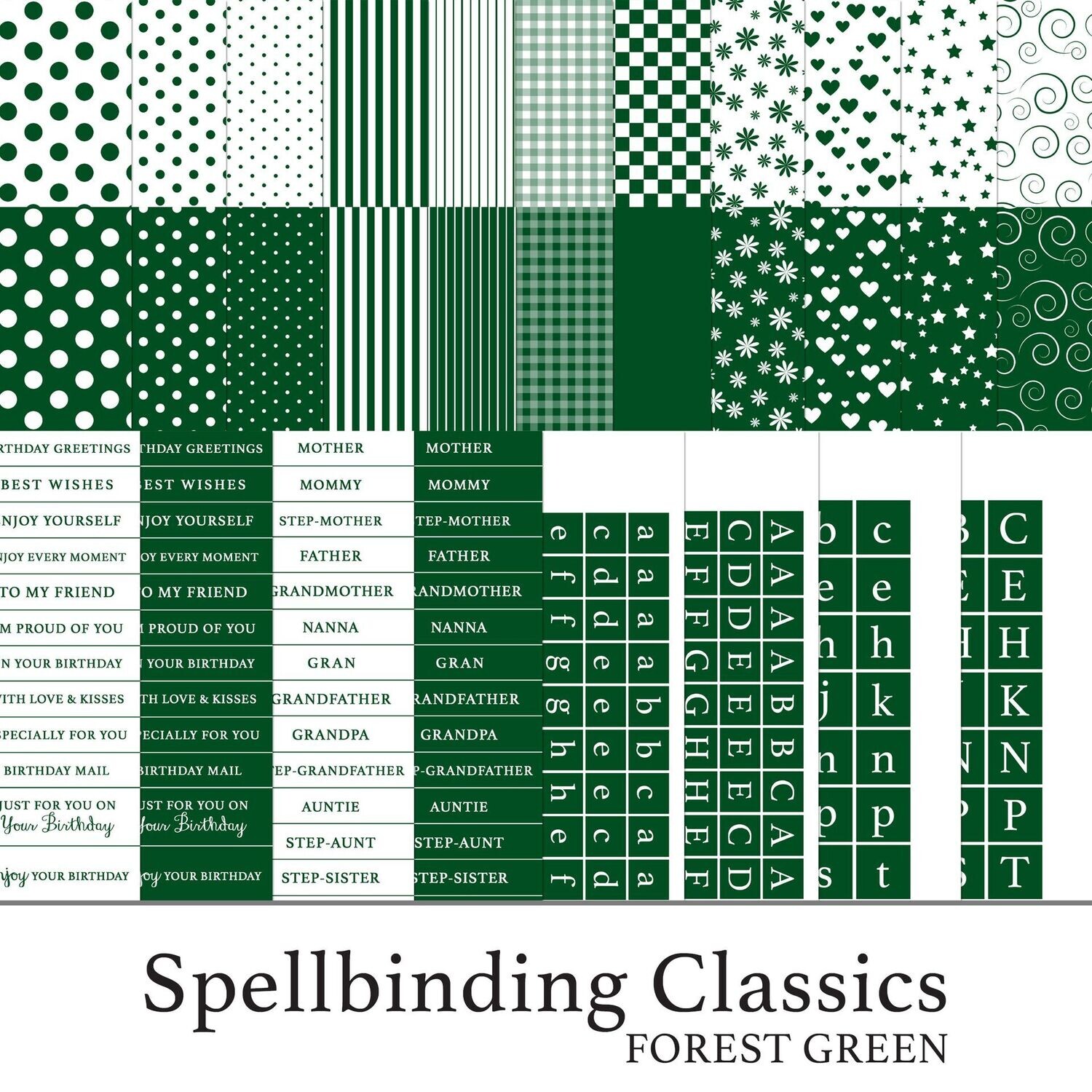 Spellbinding Classics Greens Forest Green Digital Kit