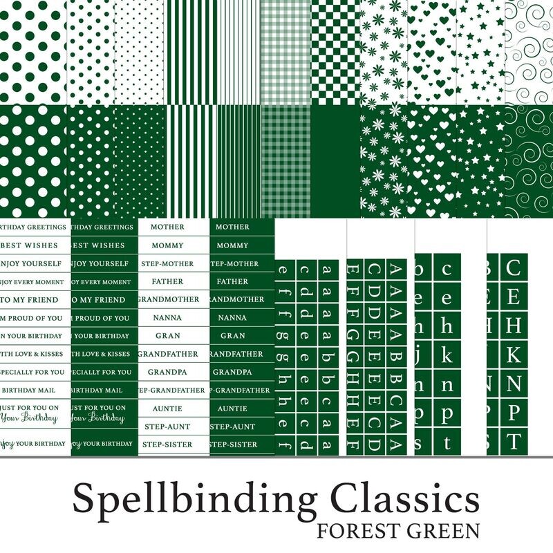 Spellbinding Classics Greens  Forest Green Digital Kit