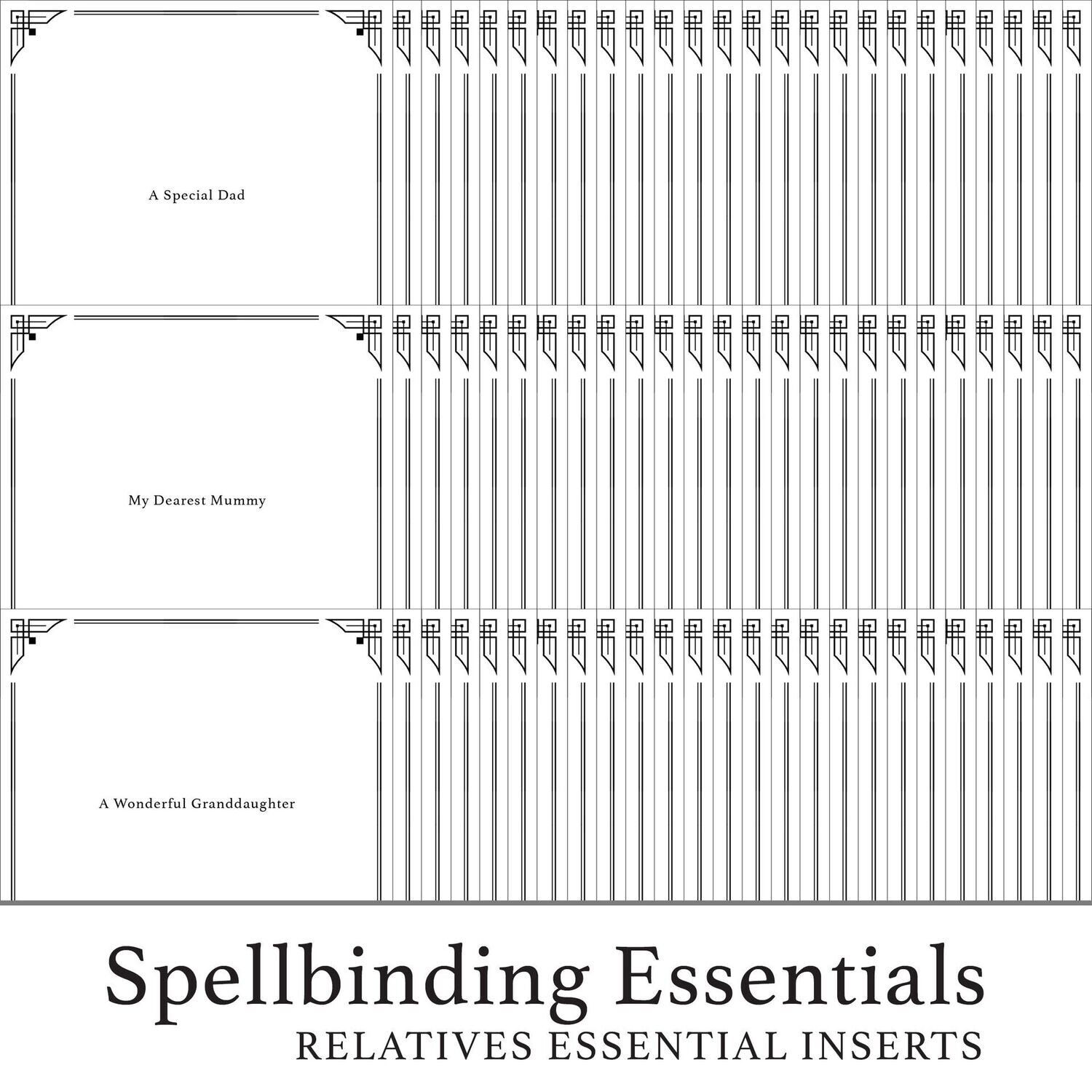 Spellbinding Essentials - 910 Relatives Essential Digital Inserts