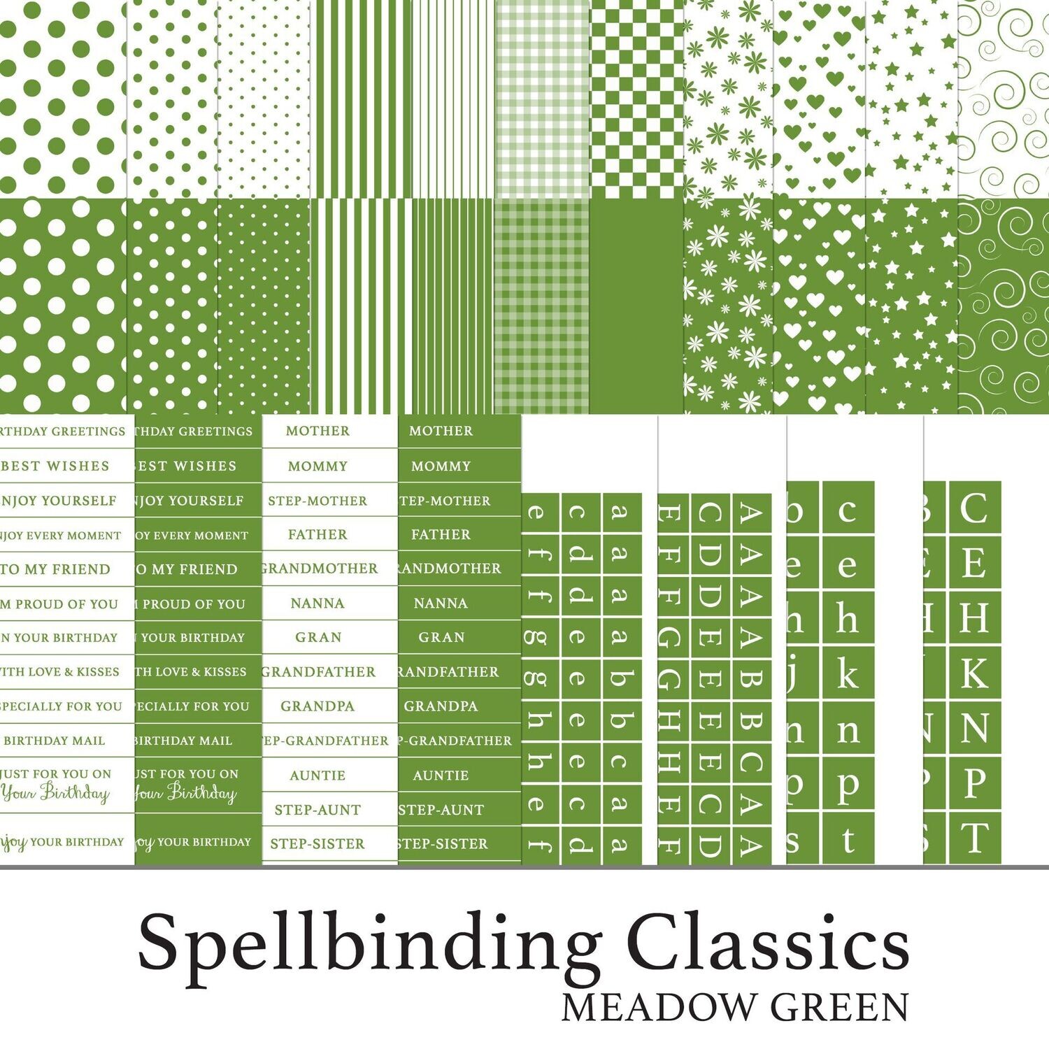 Spellbinding Classics Greens Meadow Green Digital Kit