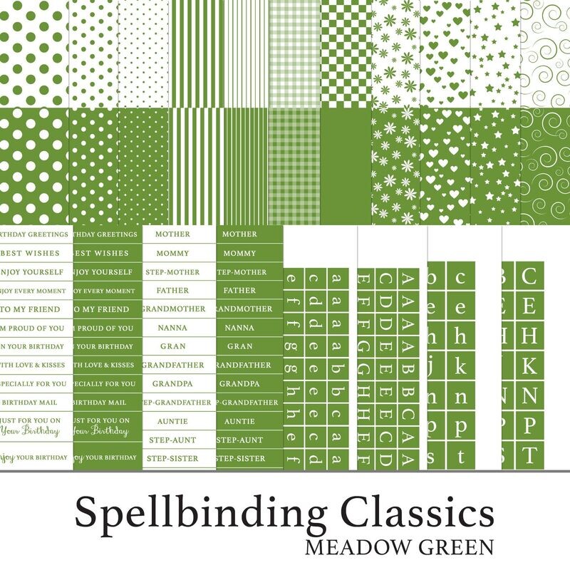 Spellbinding Classics Greens  Meadow Green Digital Kit
