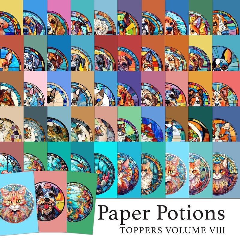 Paper Potions  - 100 Toppers Vol VIII Digital Kit
