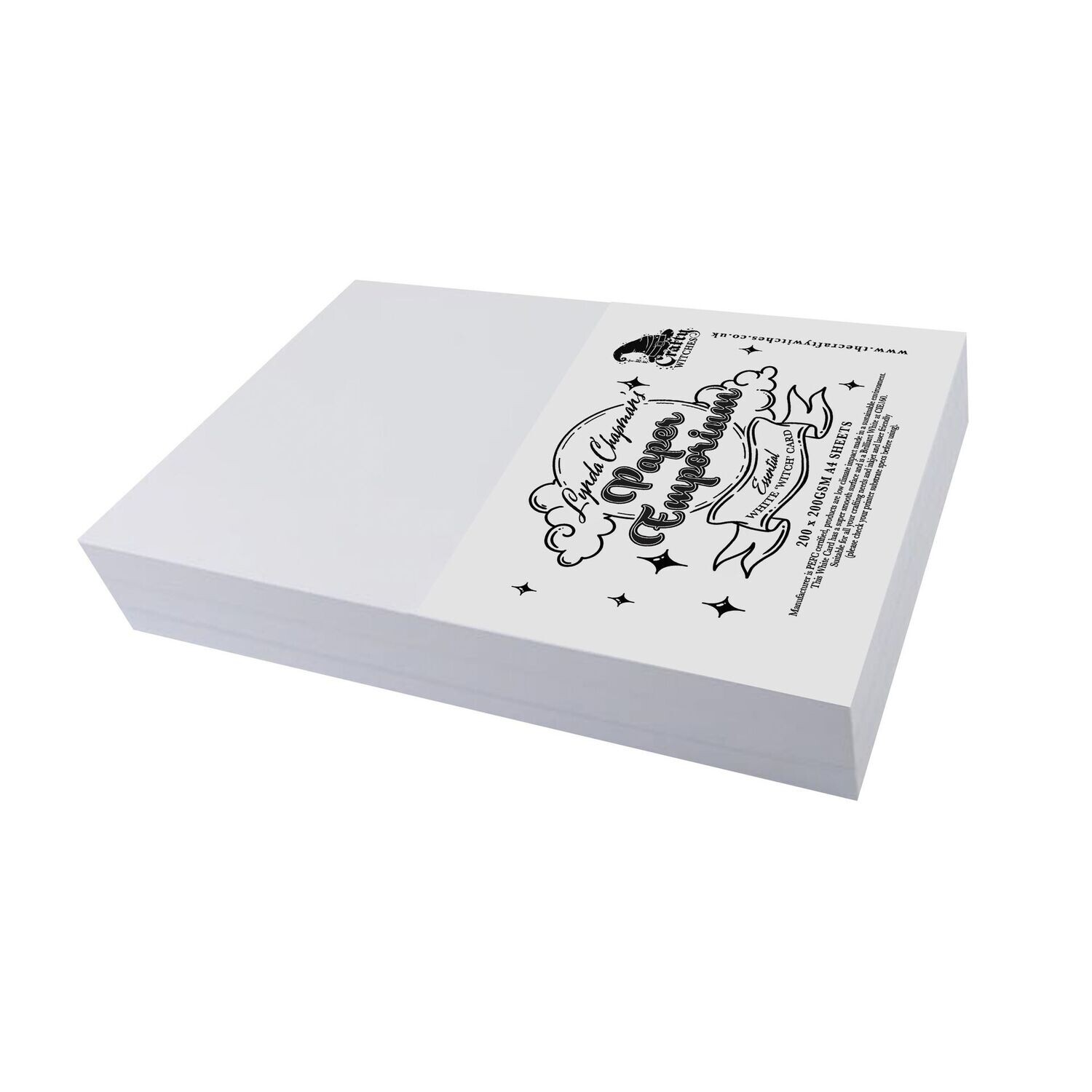 Lynda Chapman's Paper Emporium - Essential White 'Witch' Card 200 x 200gsm A4 Sheets