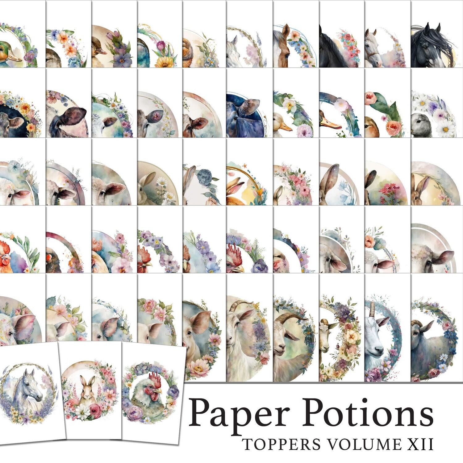 Paper Potions  - 100 Toppers Vol XII Digital Kit