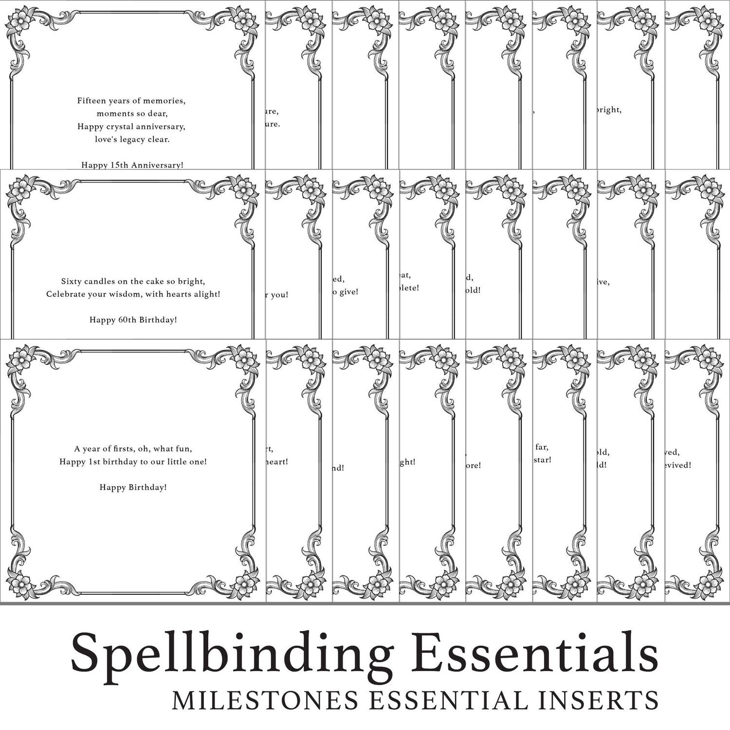 Spellbinding Essentials - 333 Milestones Essential Inserts