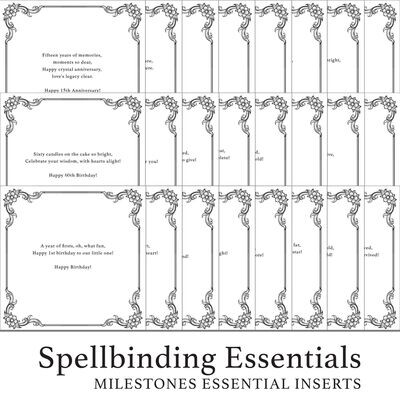 Spellbinding Essentials - 333 Milestones Essential Inserts