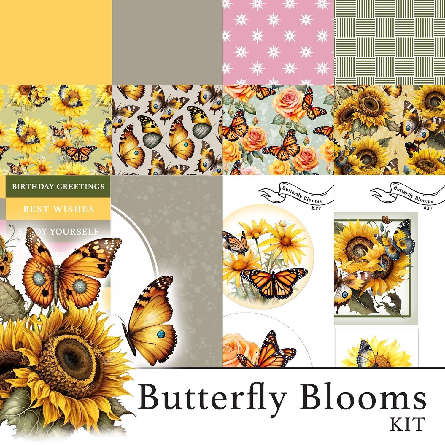 Butterfly Blooms Digital Kit