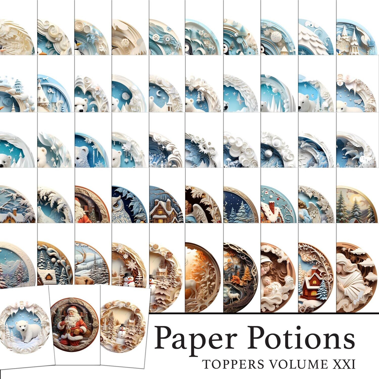 Paper Potions  - 100 Toppers Vol XXI Digital Kit