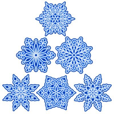 Super Layered Snowflakes SVG Files