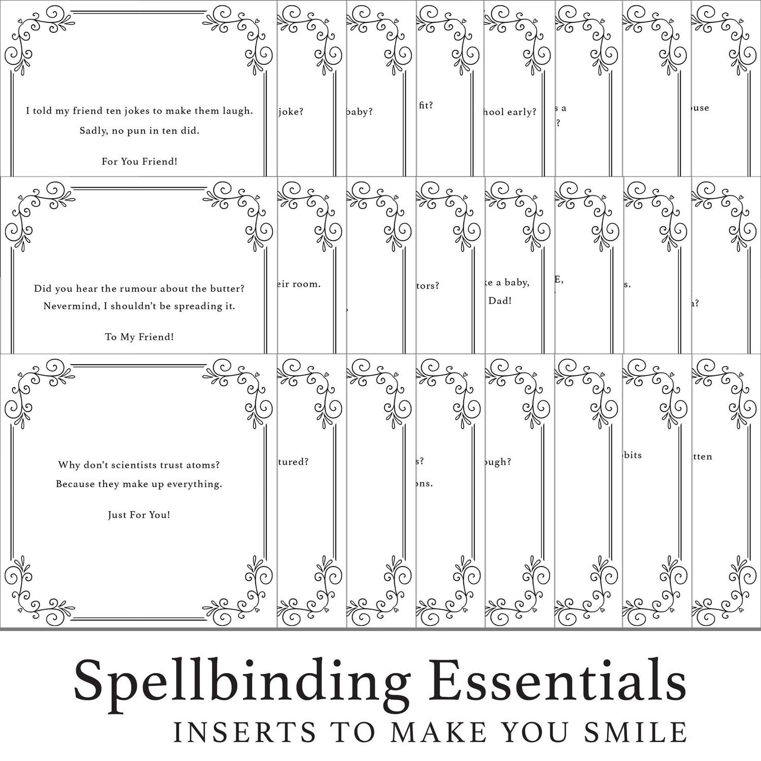 Spellbinding Essentials - 333 Inserts To Make You Smile