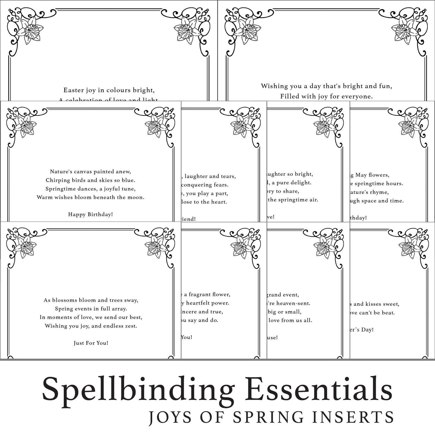 Spellbinding Essentials - 138 Joys of Spring Inserts