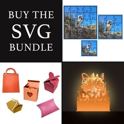 Butterfly Lantern SVG Files, Gift Boxes Bundle SVG Files & Jigsaw Puzzles SVG Files - Bundle