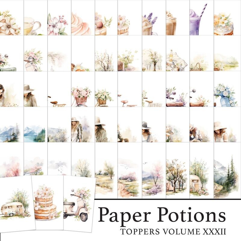 Paper Potions  - 100 Toppers Vol XXXII Digital Kit
