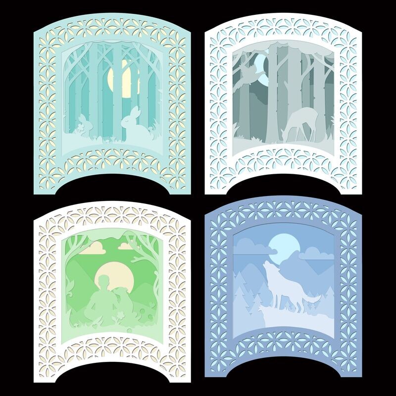 Great Outdoors Shadow Boxes SVG Cutting Files