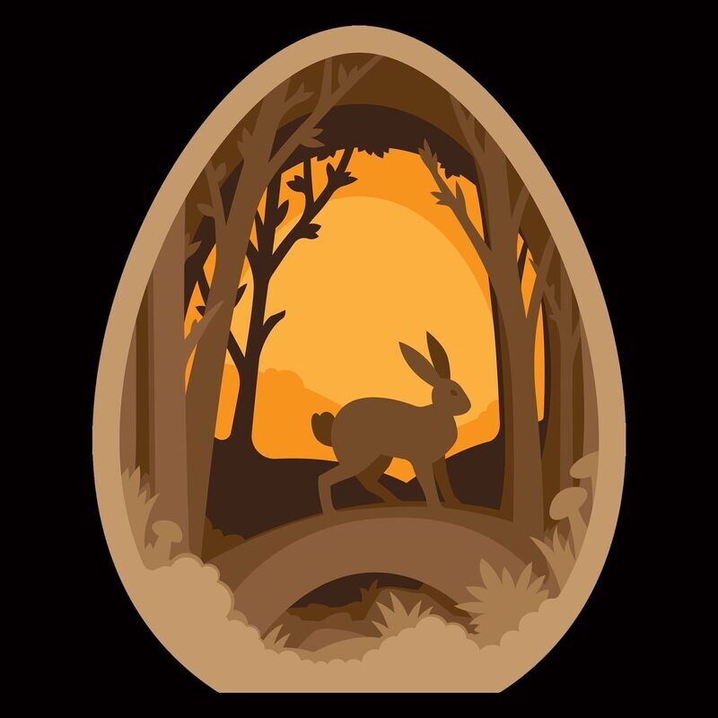 Easter Egg Treat A5 Layered SVG Cutting Files