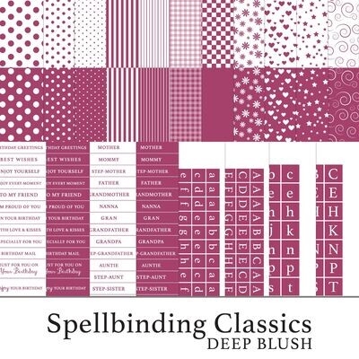 Spellbinding Classics Pinks Deep Blush Digital Kit