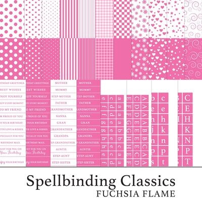 Spellbinding Classics Pinks Fuchsia Flame Digital Kit