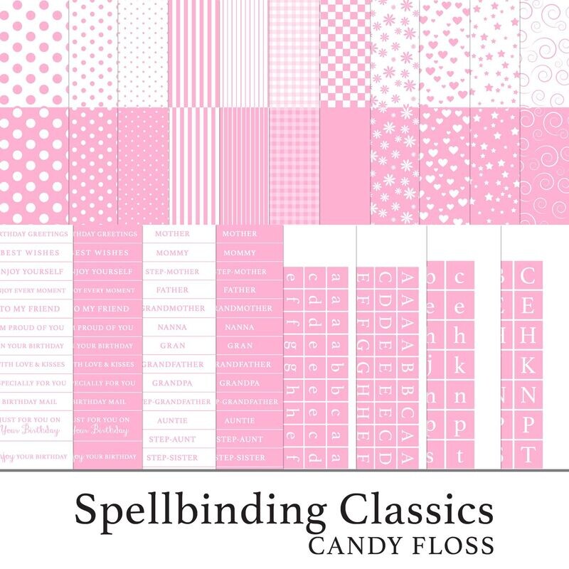 Spellbinding Classics Pinks Candy Floss Digital Kit