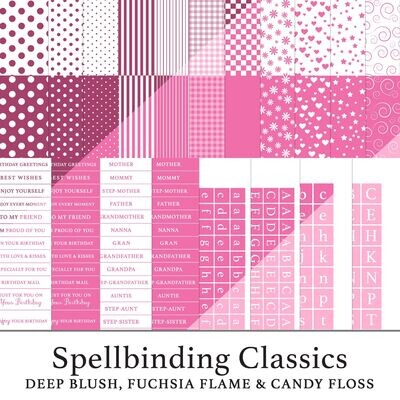 Spellbinding Classics Pinks - Deep Blush, Fuchsia Flame & Candy Floss Digital Kit BUNDLE