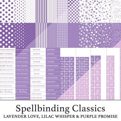 Spellbinding Classics Purples - Purple Promise, Lavender Love & Lilac Whisper Digital Kit BUNDLE