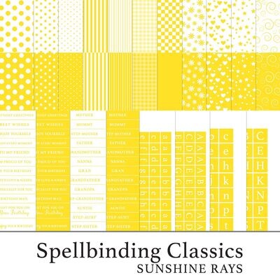 Spellbinding Classics Yellows - Sunshine Rays Digital Kit