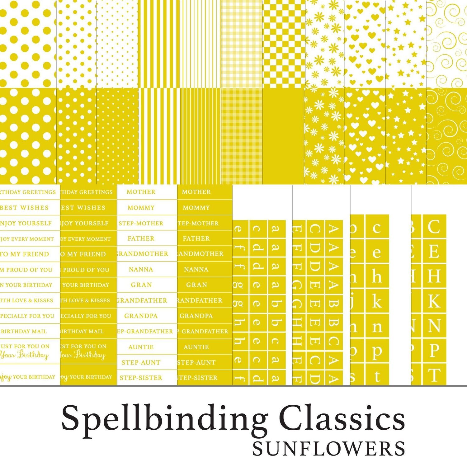 Spellbinding Classics Yellows - Sunflowers Digital Kit