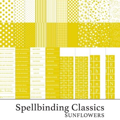 Spellbinding Classics Yellows - Sunflowers Digital Kit