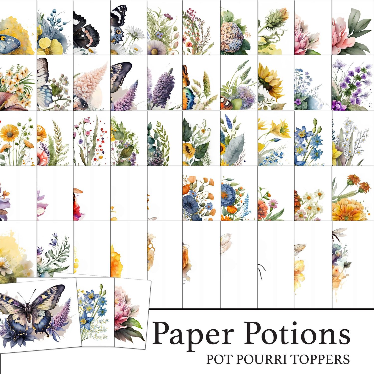 Paper Potions   Pot Pourri Toppers Kit