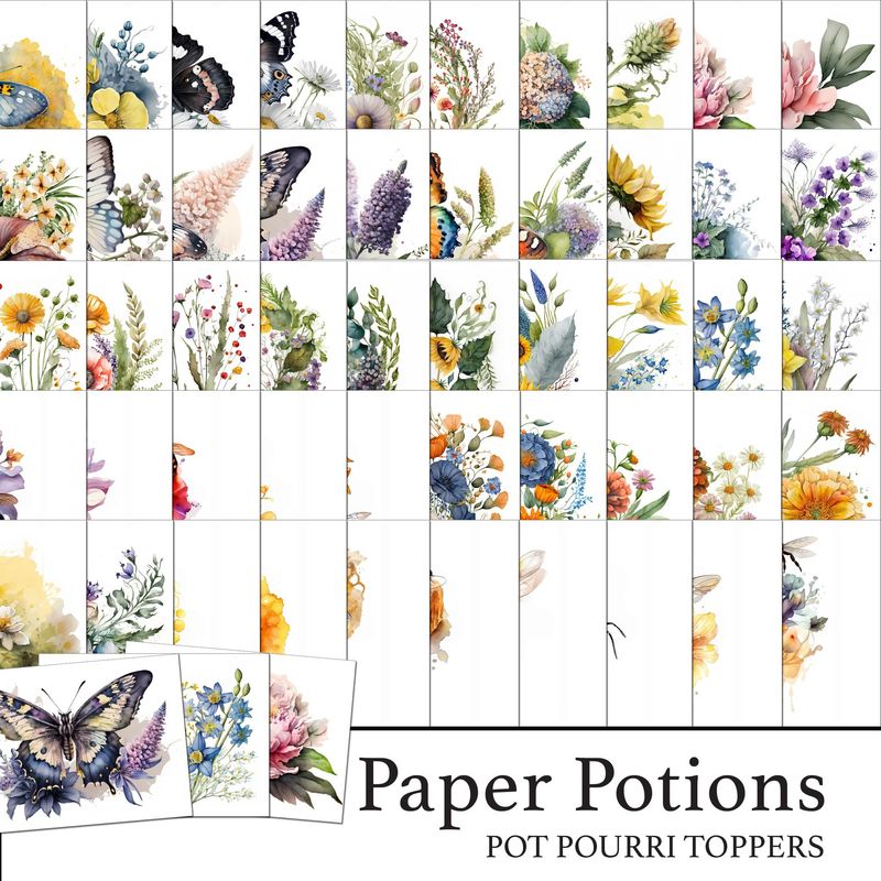 Paper Potions   Pot Pourri Toppers Kit
