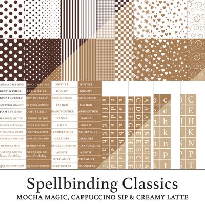 Spellbinding Classics Browns Mocha Magic, Cappuccino Sip & Creamy Latte Digital Kit BUNDLE