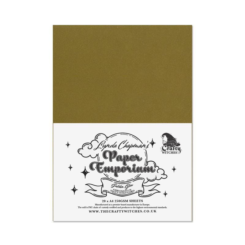 Lynda Chapman's Paper Emporium - 'Golden Glow' Chromolux Matt Gold Card 20 x 250gsm A4 Sheets