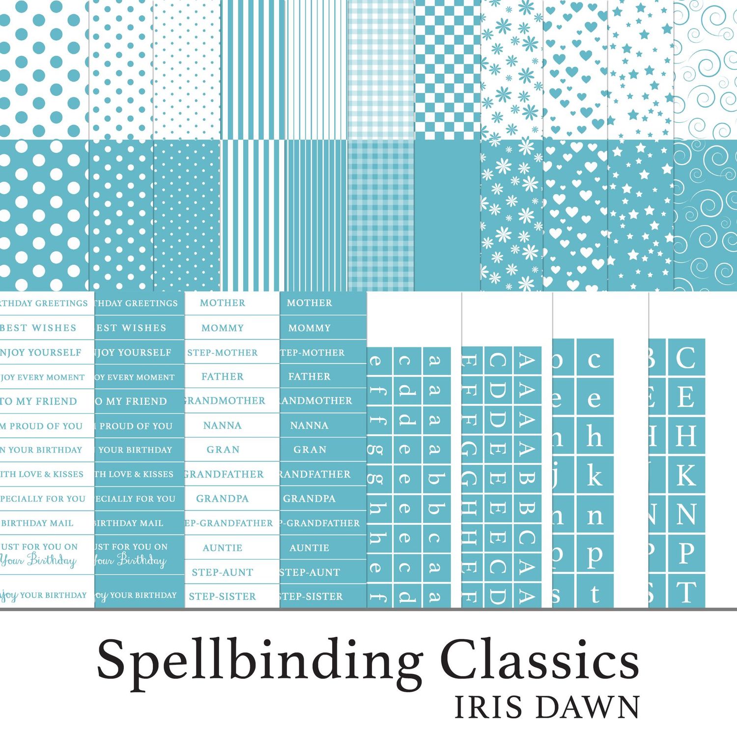 Spellbinding Classics Teals - Iris Dawn Digital Kit