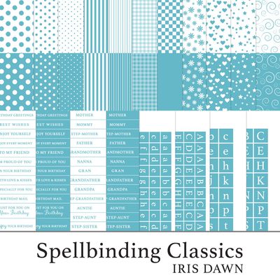 Spellbinding Classics Teals - Iris Dawn Digital Kit